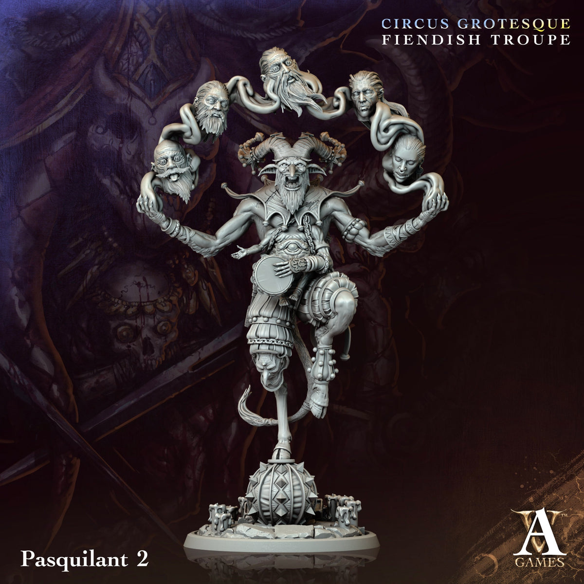 Pasquilant Fantasy Miniatures - resin tabletop miniature alternate angle