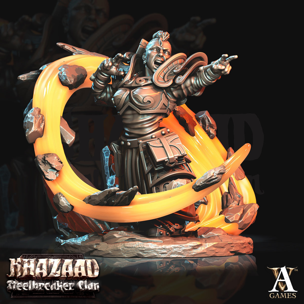 Geomancers Dwarf Miniatures - resin tabletop miniature alternate angle