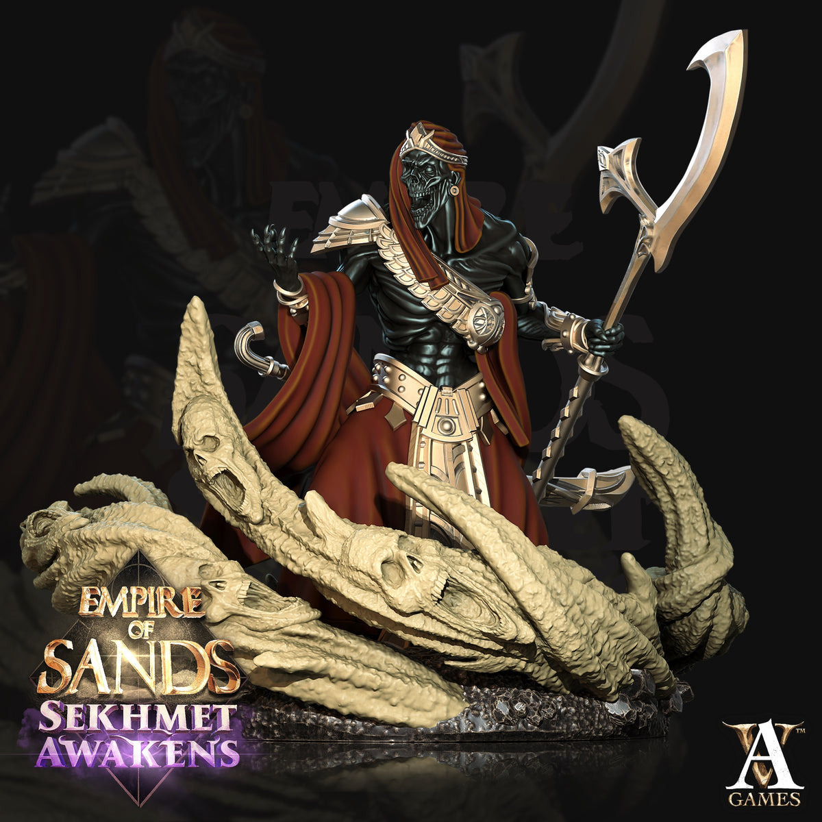 Sandmancer Aristocrats Egyptian Fantasy Miniatures - resin tabletop miniature alternate angle