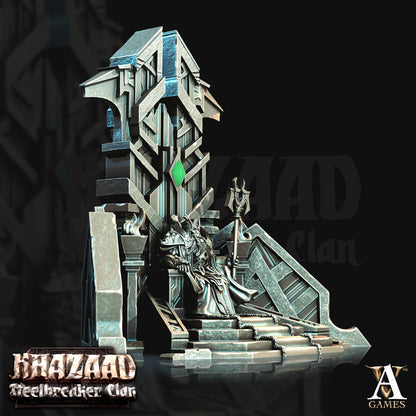 King Thrag Steelhammer Dwarf Miniatures - resin tabletop miniature alternate angle