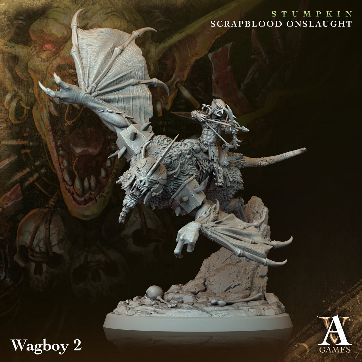 Wagboys Orc Miniatures - resin tabletop miniature alternate angle