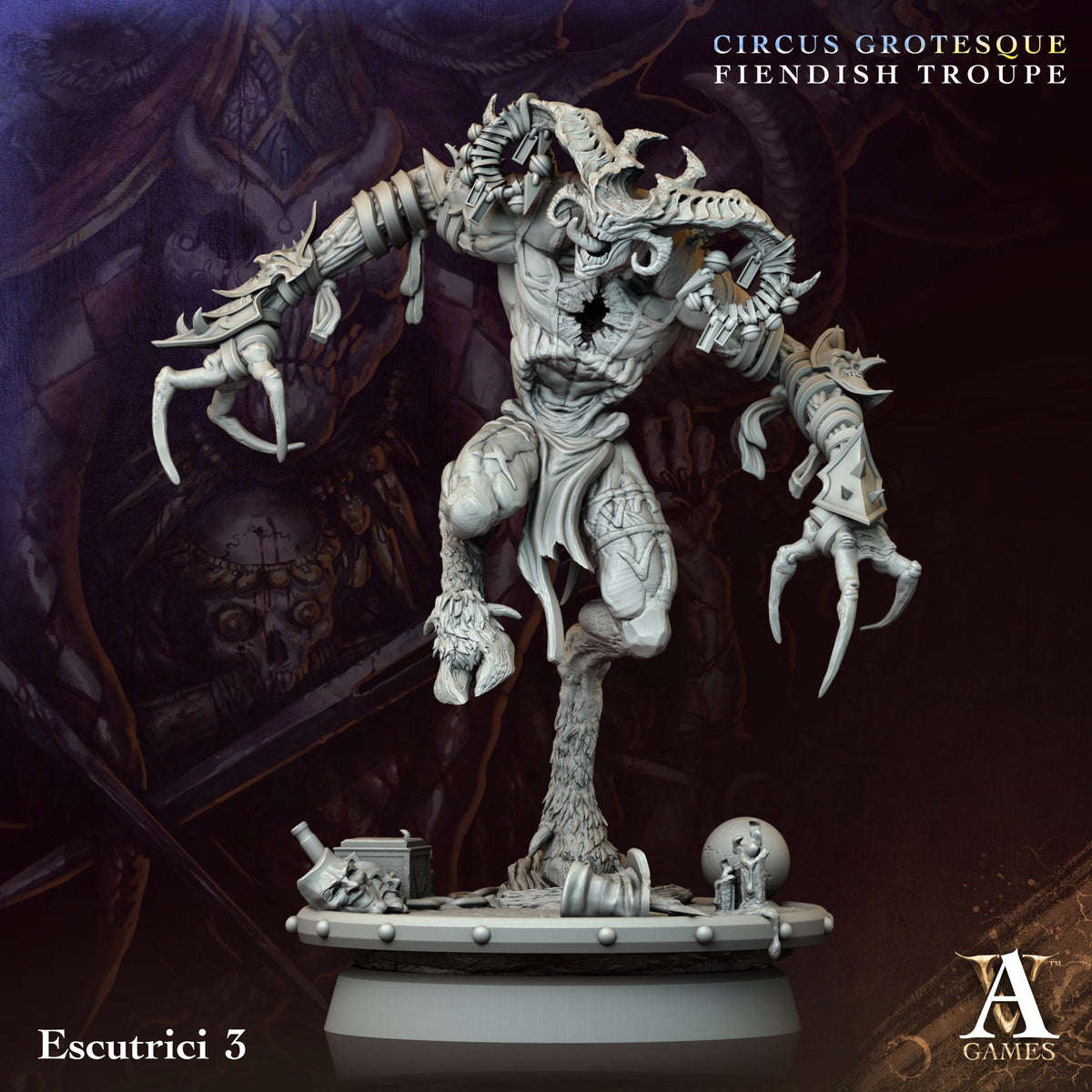 Escutrici Fantasy Miniatures - 3D printed miniature detail view