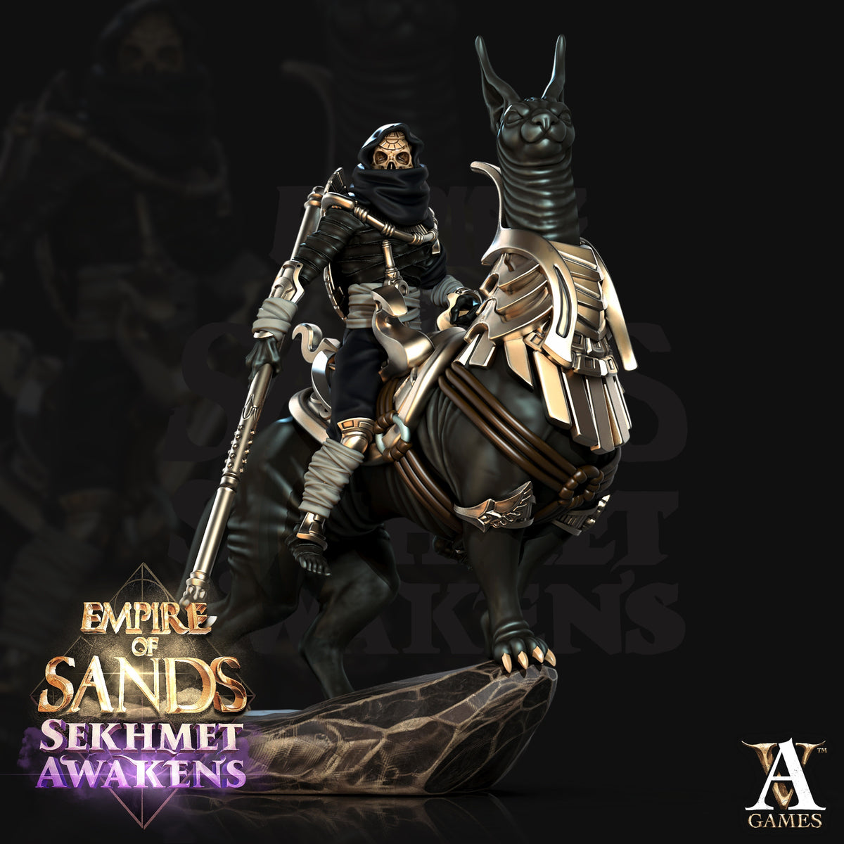 Salahari Riders Egyptian Fantasy Miniatures - 3D printed miniature detail view