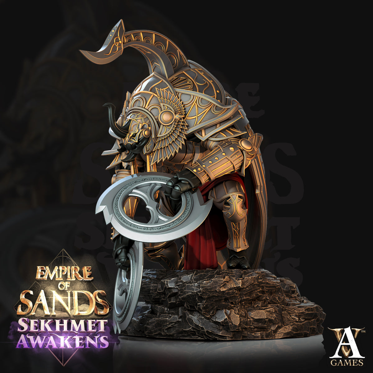 Golden Scarabs Egyptian Fantasy Miniatures - 3D printed miniature detail view