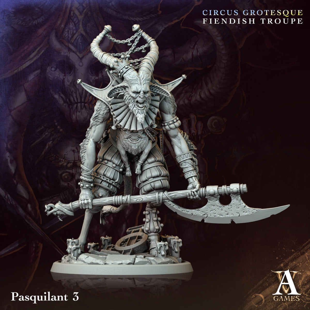 Pasquilant Fantasy Miniatures - 3D printed miniature detail view