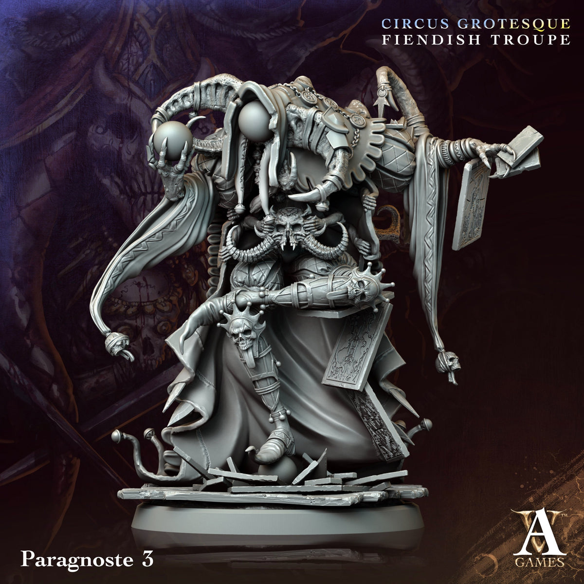 Paragnoste Fantasy Miniatures - 3D printed miniature detail view