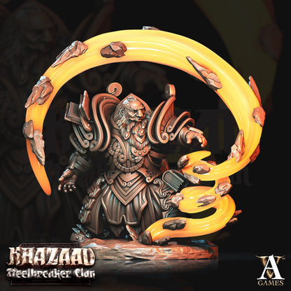 Geomancers Dwarf Miniatures - 3D printed miniature detail view