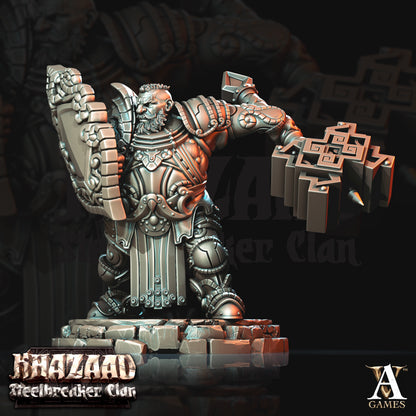 Steelbreaker Warriors Dwarf Miniatures - 3D printed miniature detail view