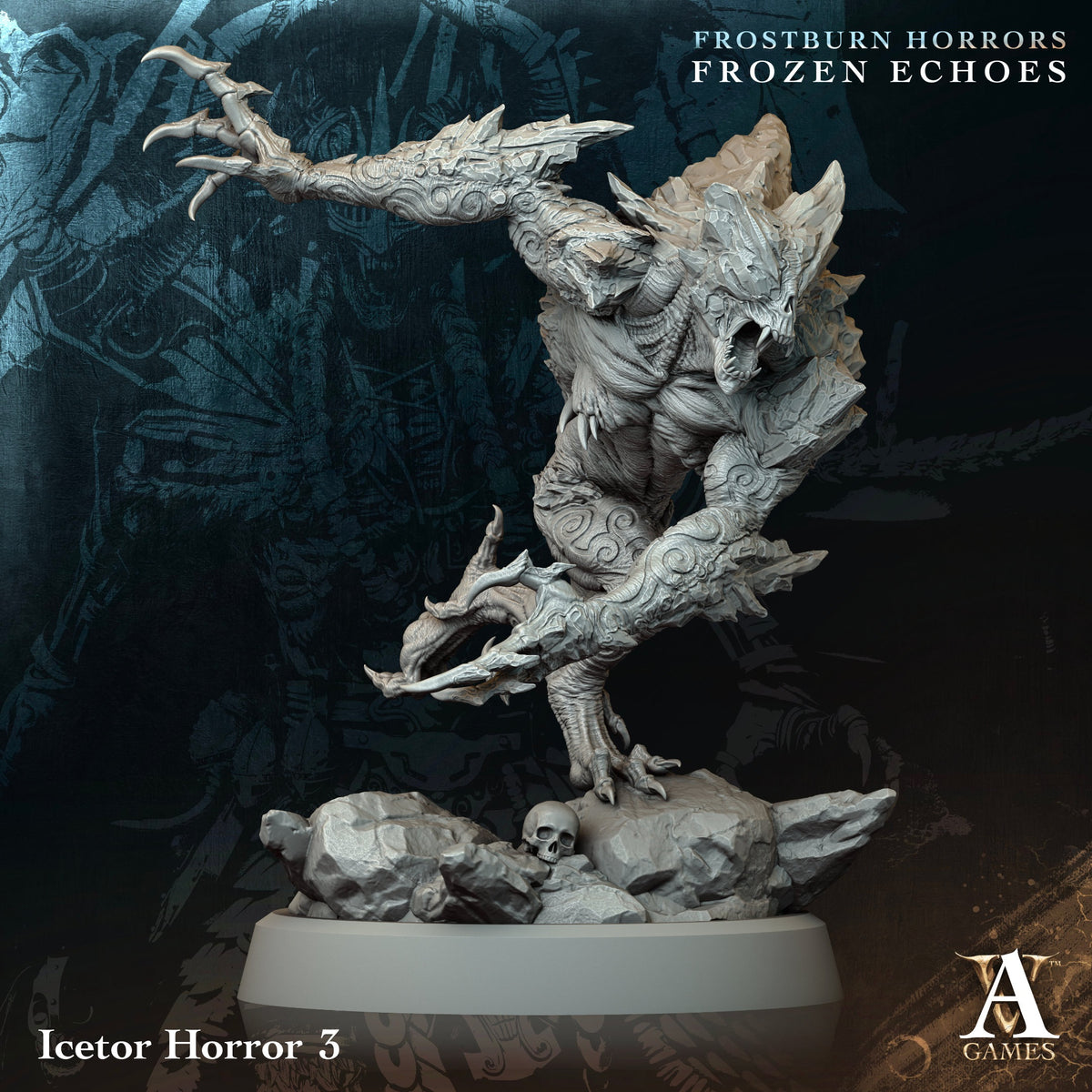 Icetor Horror Fantasy Miniatures - 3D printed miniature detail view