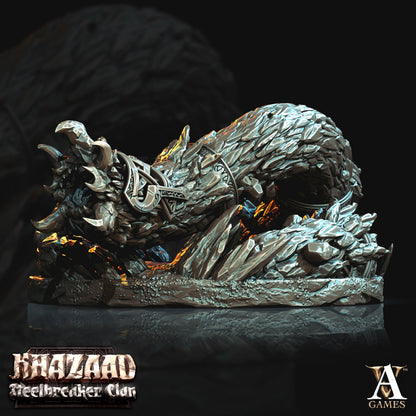 Stonewurm Riders Dwarf Miniatures - 3D printed miniature detail view