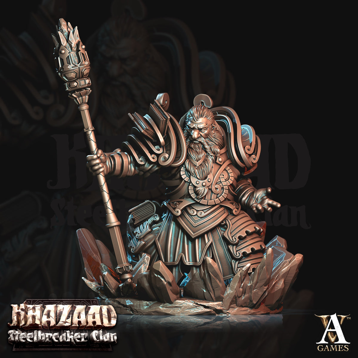 Geomancers Dwarf Miniatures - paintable tabletop miniature product view