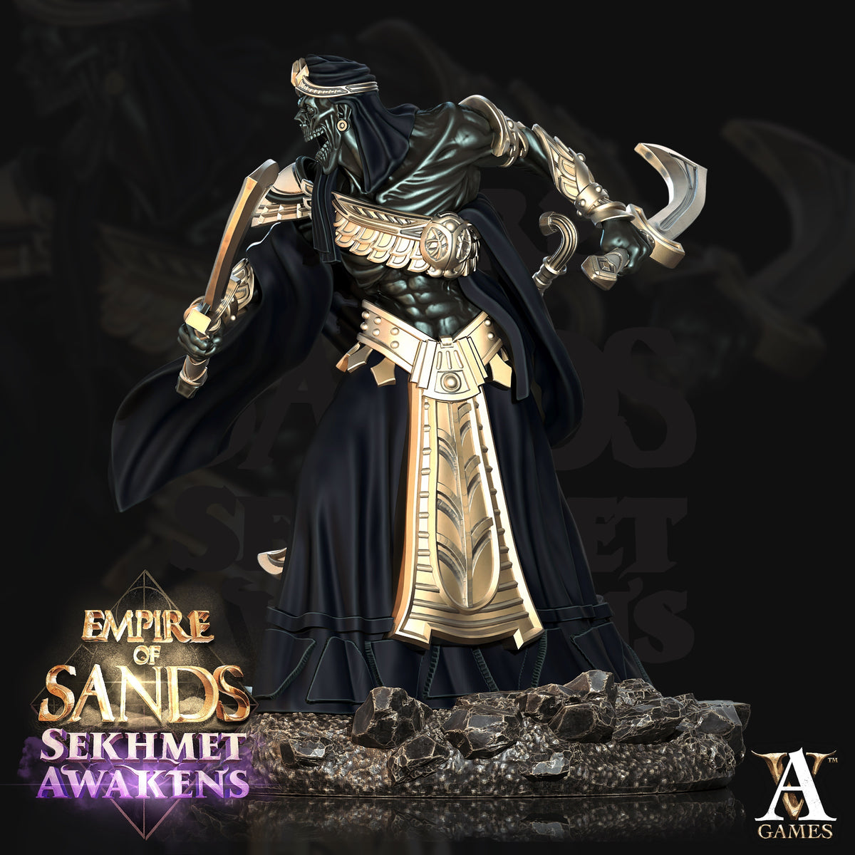Sandmancer Aristocrats Egyptian Fantasy Miniatures - paintable tabletop miniature product view
