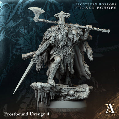 Frostbound Drengr Fantasy Miniatures - paintable tabletop miniature product view