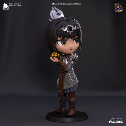 Shadowheart Chibi Figure - Baldur's Gate 3 - resin tabletop miniature alternate angle