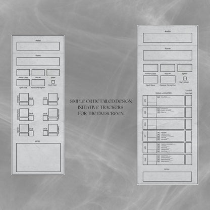 Fillable Initiative Tracker Cards - printable tabletop RPG resource preview