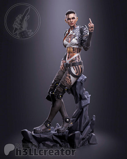 Jack Figure - Mass Effect - resin tabletop miniature front view