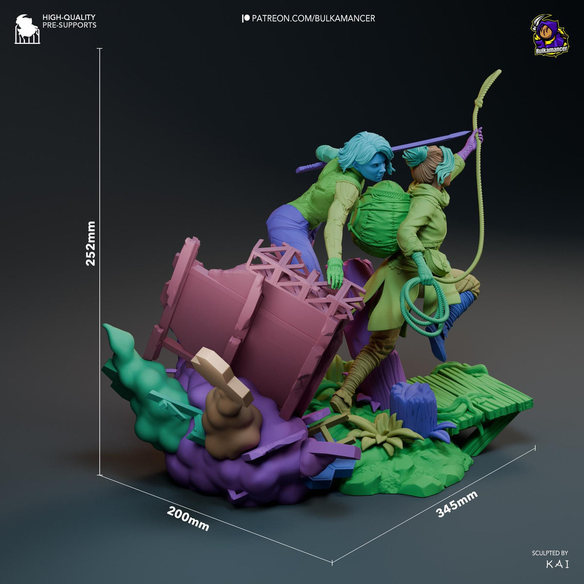 Mio and Zoe Split Fiction Diorama Figure - resin miniature view 6