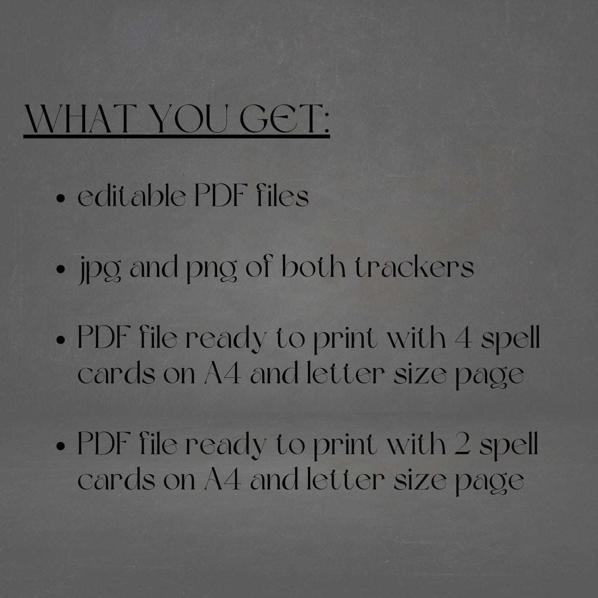 Fillable Spell Cards - digital product alternate preview