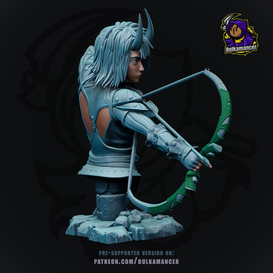 Arueshalae Bust - Wrath of the Righteous - resin tabletop miniature alternate angle