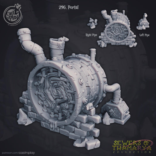 Sewers of Thamarya Terrain - resin tabletop miniature front view