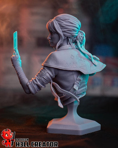 Sciel Bust - Clair Obscur: Expedition 33 - 3D printed miniature detail view