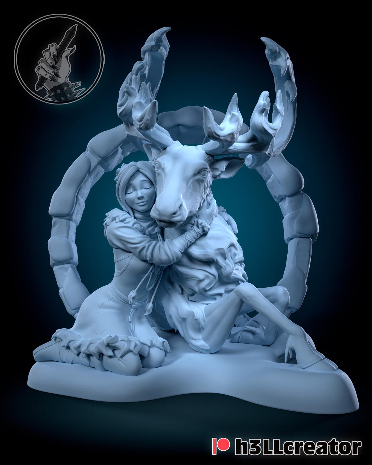 Avery H3LLCreator Concept Figure - 3D printed miniature detail view