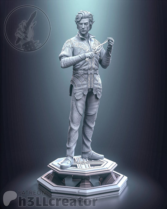 Astarion Figure - Baldur's Gate 3 - resin tabletop miniature front view