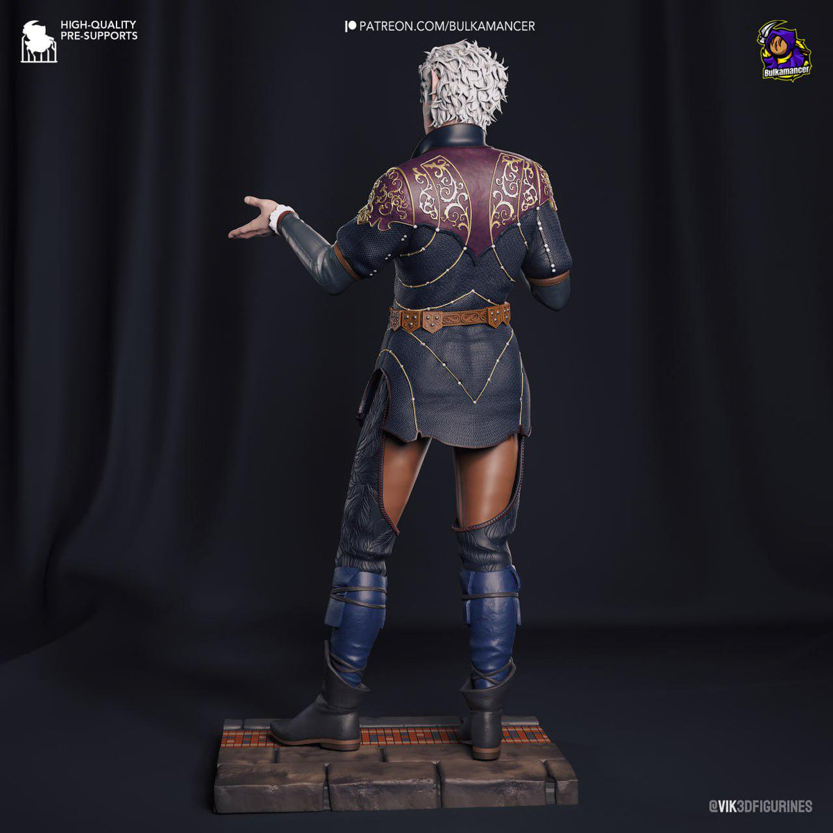 Astarion Figure - Baldur's Gate 3 - paintable tabletop miniature product view