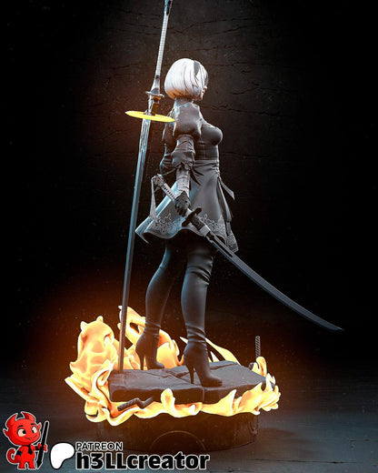 2B YoRHa No. 2 Type B Figure - paintable tabletop miniature product view