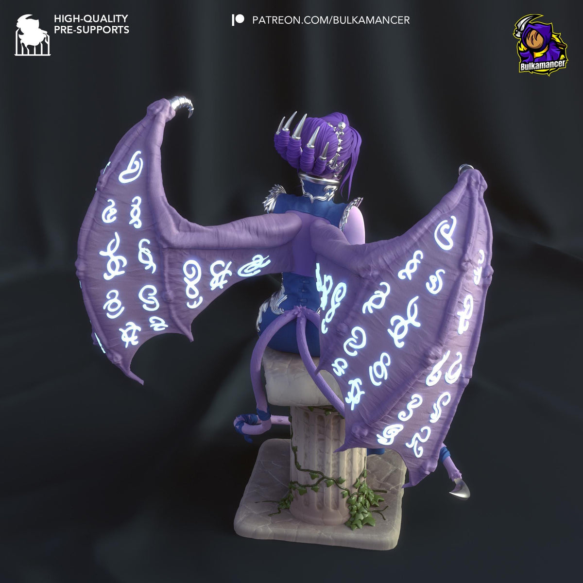 Nocticula Figure - Wrath of the Righteous - 3D printed miniature detail view