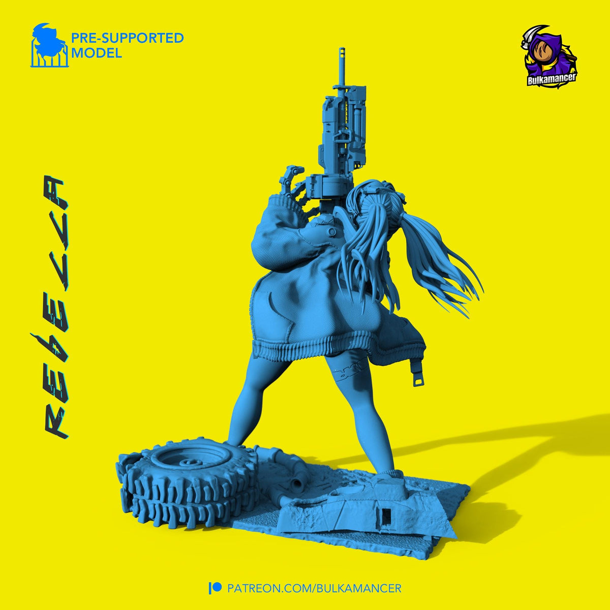 Rebecca Figure - Cyberpunk: Edgerunners - paintable tabletop miniature product view