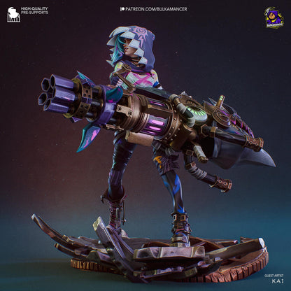 Jinx Fractured Figure - Arcane - resin tabletop miniature alternate angle