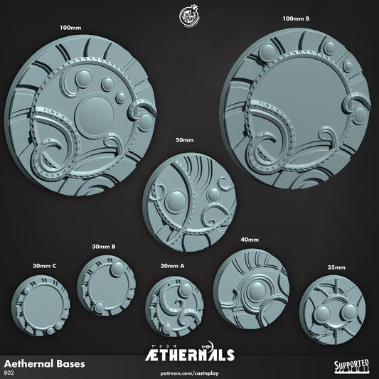 Aethernals Miniature Bases - resin tabletop miniature front view