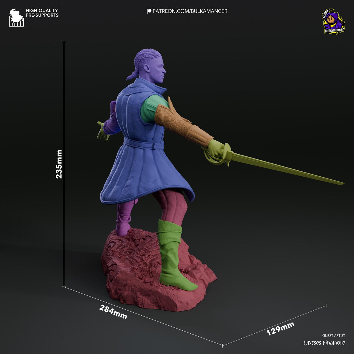 Wyll Figure - Baldur's Gate 3 - resin miniature view 8