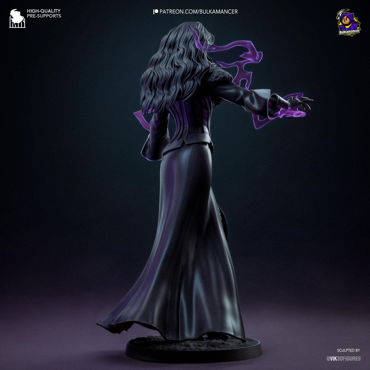 Yennefer The Witcher Figure - 3D printed miniature detail view