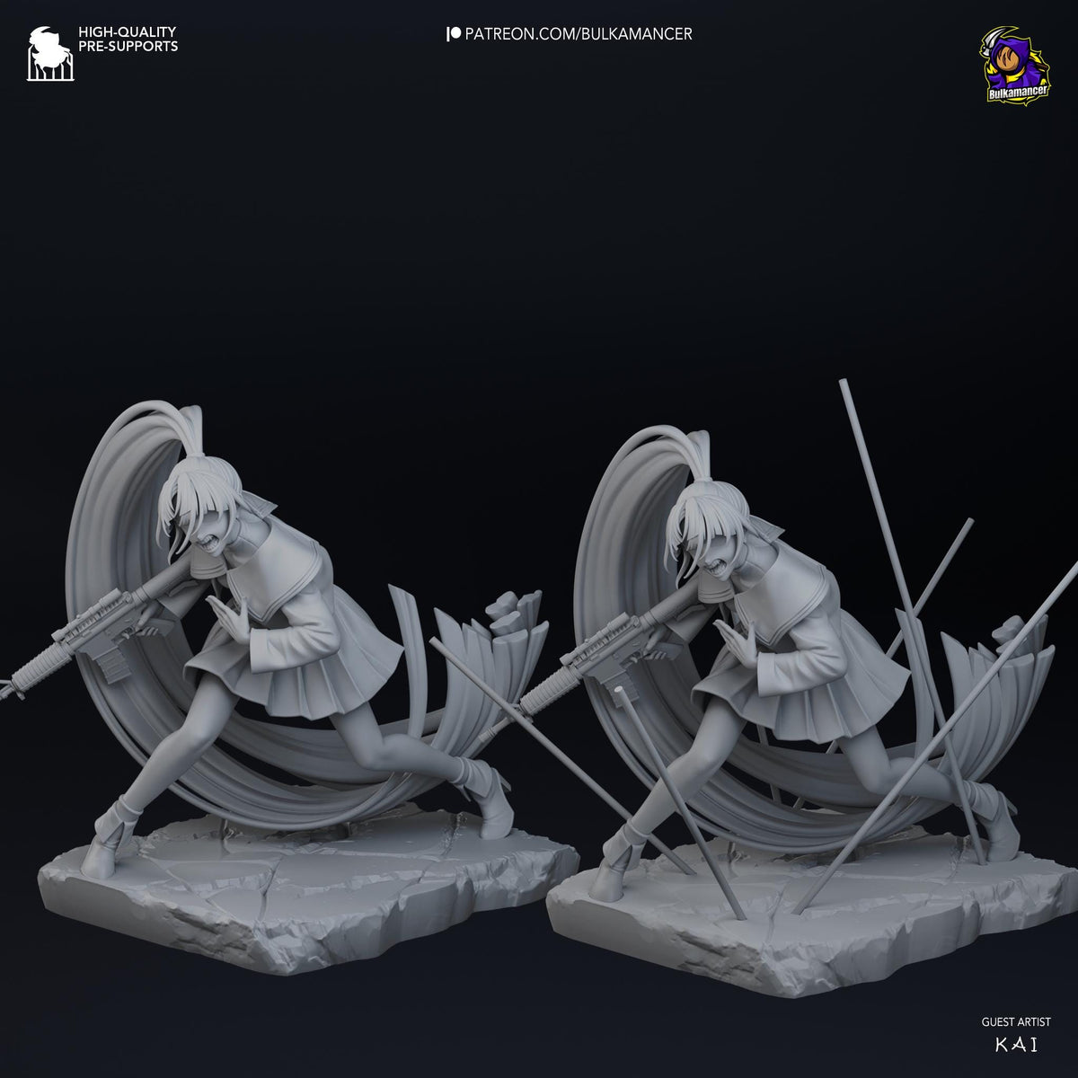 Naima Usseewa song by Ado Figure - 3D printed miniature detail view