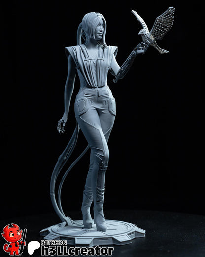 Songbird Figure - Cyberpunk 2077 - paintable tabletop miniature product view