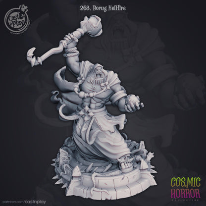 Orc Warlock Miniature - resin tabletop miniature alternate angle