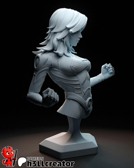 Invisible Woman Bust - Marvel Rivals - resin tabletop miniature alternate angle