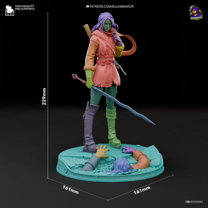 Ciri The Witcher Figure - resin miniature view 7