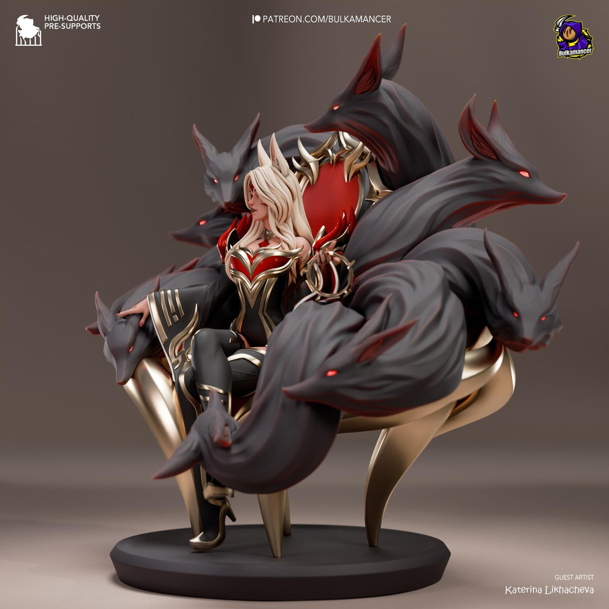 Ahri Figure - League of Legends - resin tabletop miniature alternate angle