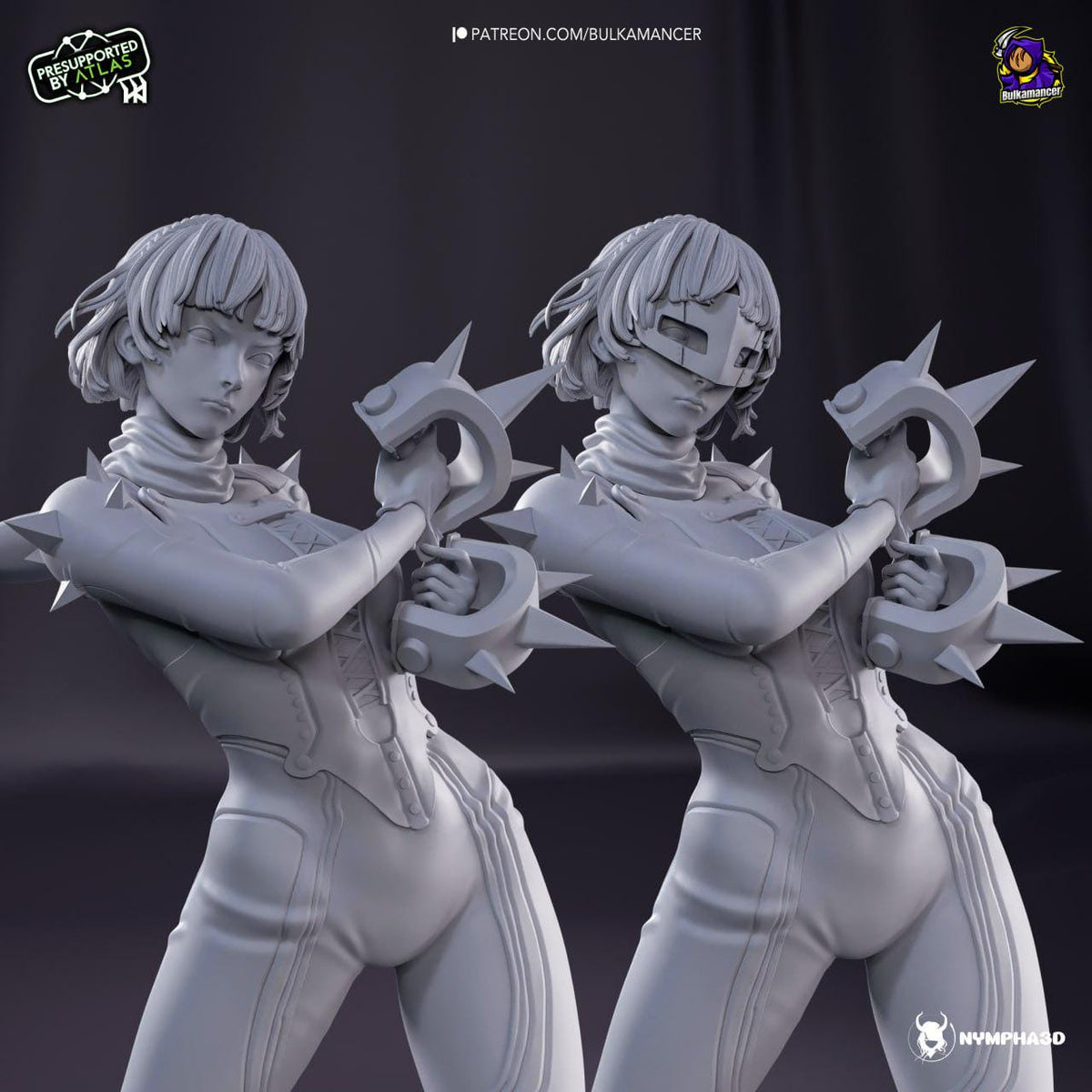 Makoto Figure - Persona 5 - paintable tabletop miniature product view