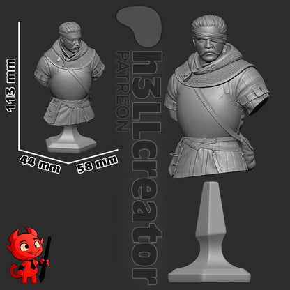 Jan Zizka Bust - Kingdom Come: Deliverance 2 - paintable tabletop miniature product view
