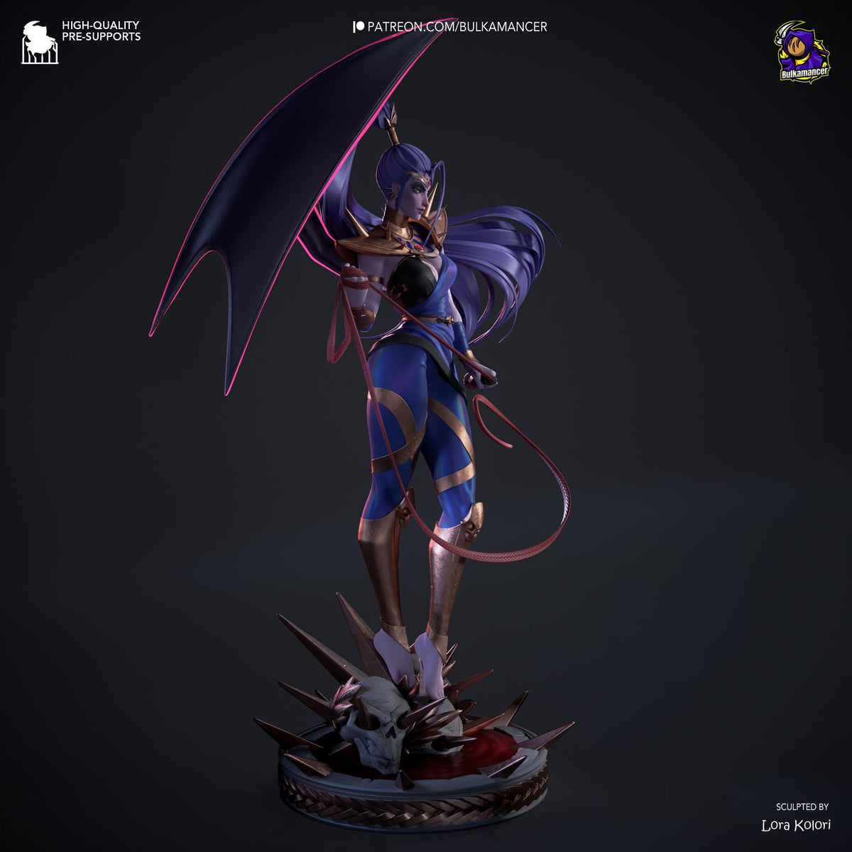 Megaera Figure - Hades - 3D printed miniature detail view