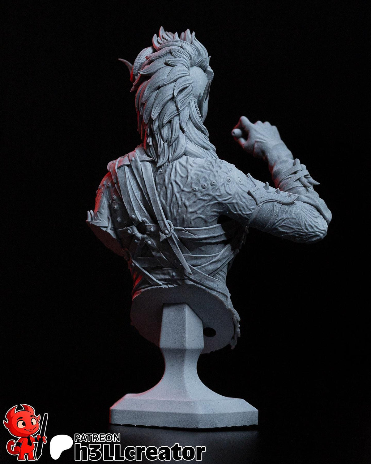 Karlach Bust - Baldur's Gate 3 - resin tabletop miniature alternate angle