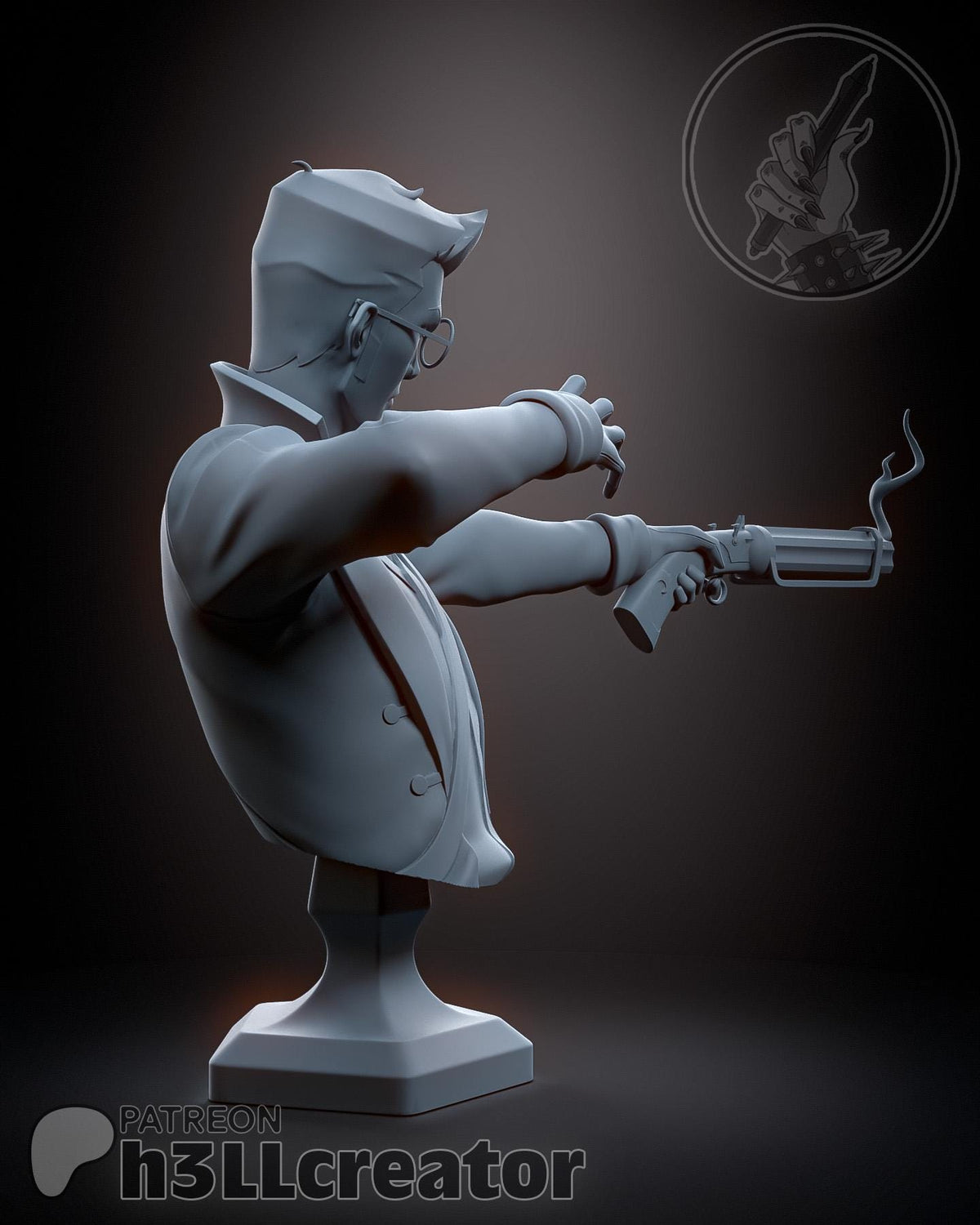 Percival de Rolo The Legend of Vox Machina Bust - resin tabletop miniature alternate angle