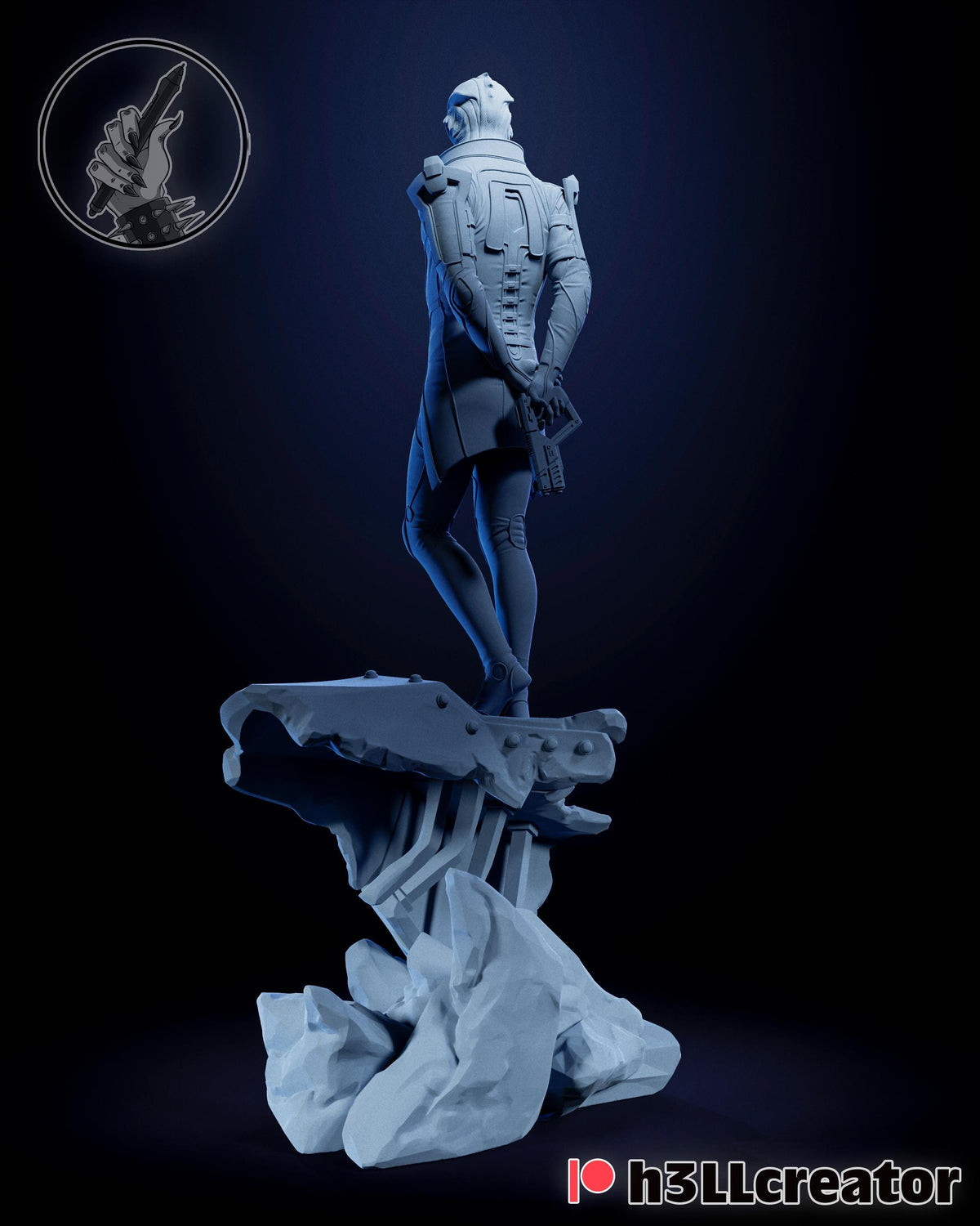 Thane Krios Figure - Mass Effect - paintable tabletop miniature product view