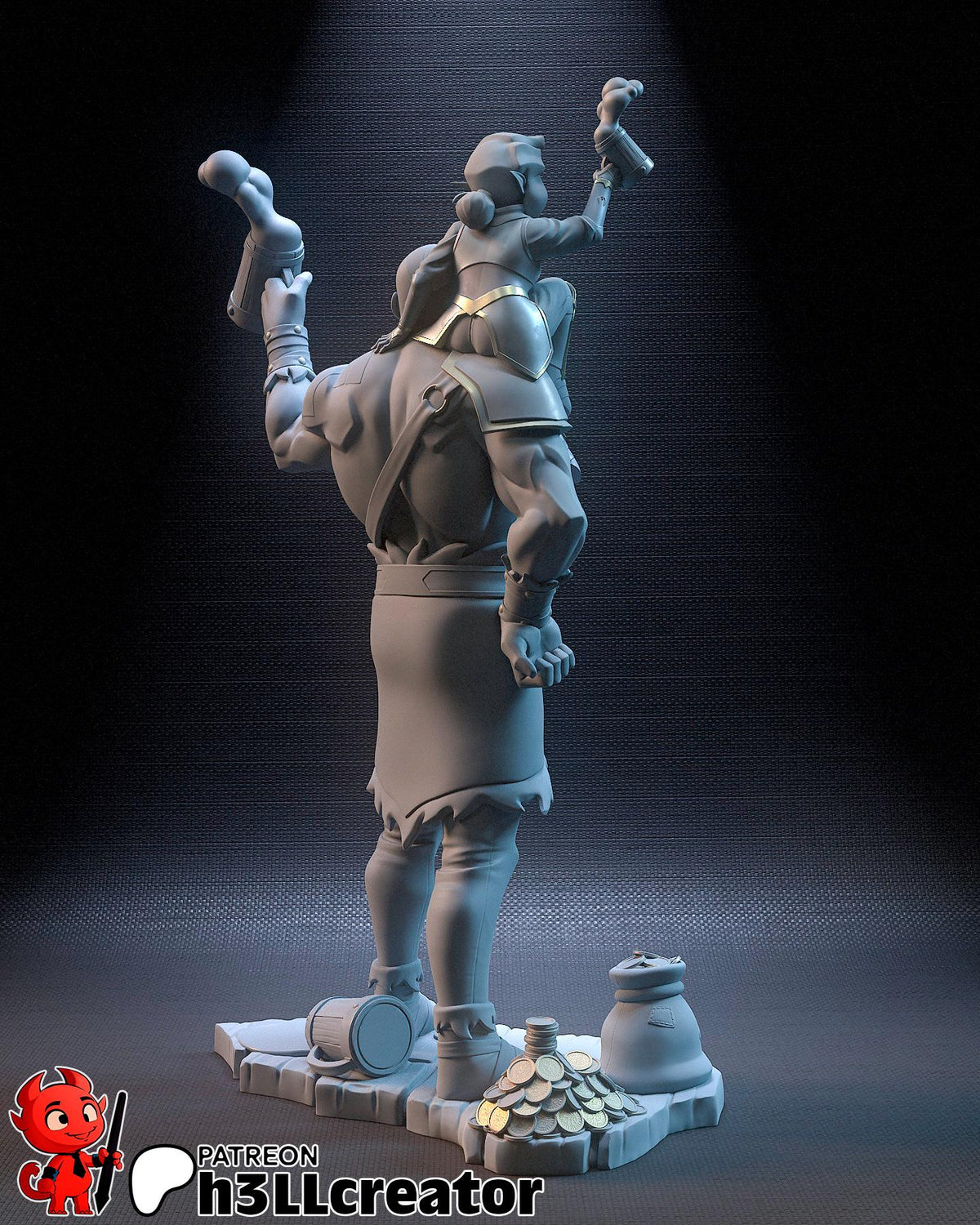 Grog and Pike The Legend of Vox Machina Figure - resin miniature view 6