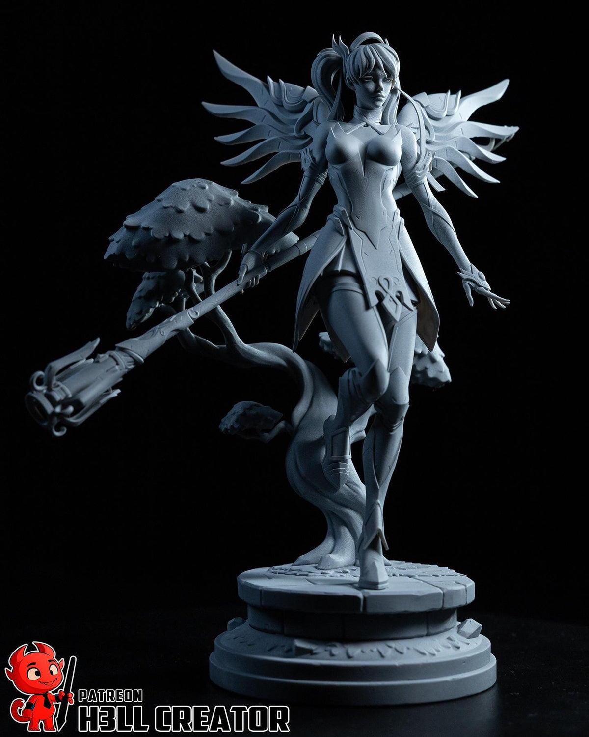 Mercy Figure - Overwatch - 3D printed miniature detail view