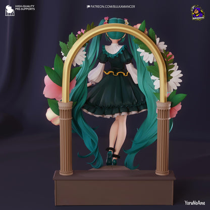 Hatsune Miku Figure - resin tabletop miniature alternate angle